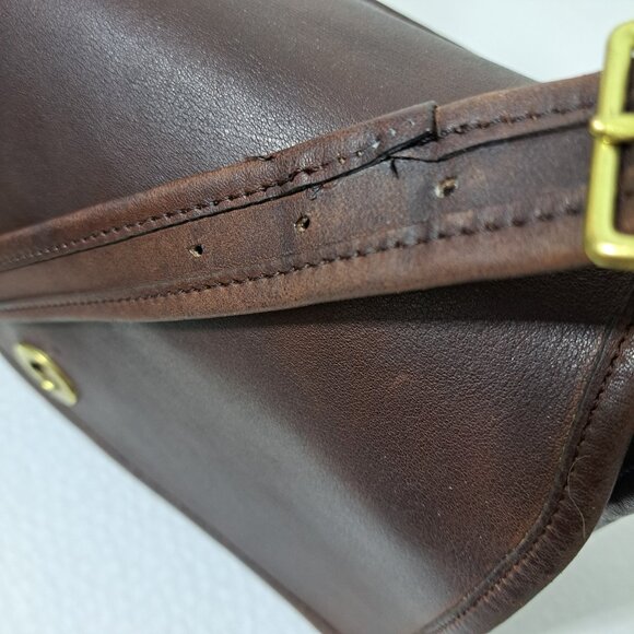 Coach Legacy City Cross Body Bag Women Vintage Made n US Brown Leather Turn Lock - Picture 13 of 14